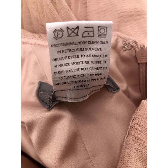 Amsale Aisha Gown Blush Halter Neckline Chiffon US 0 - Picture 11 of 12